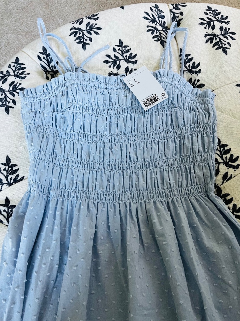 H&M Swiss dot dress! NWT! Never worn ! Beautiful pale blue! Size Small